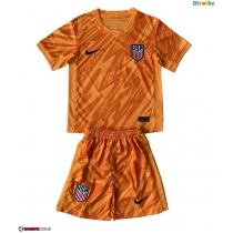 Otroške Nogometnih dresov Združene Države Vratar Gostujoči Copa America 2024 Kratki rokavi (+ hlače)